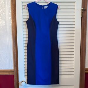 Milly Blue Sleeveless Sheath Dress 6
